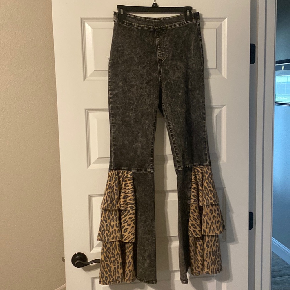 Fashion express flare high rise jeans size small